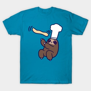 Baker Sloth Pizza Dough T-Shirt